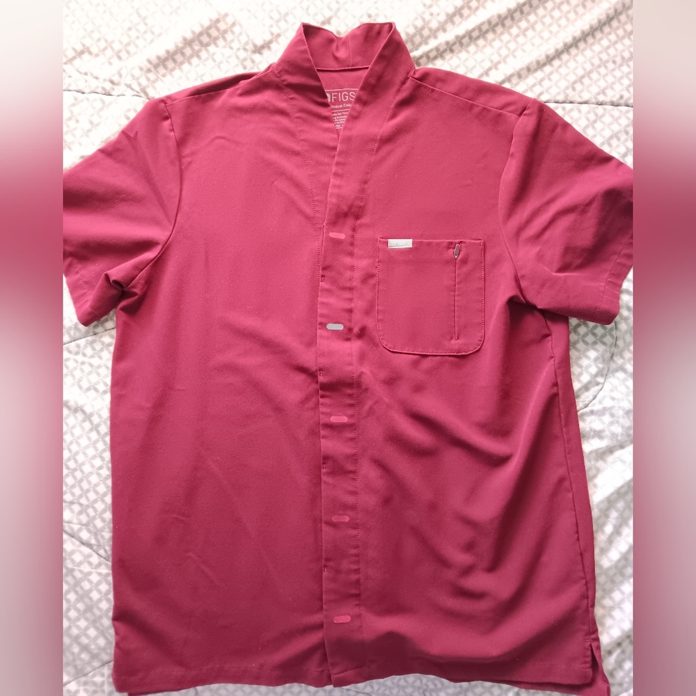 WOMENS FIGS TOP SUSWE COLLAR SIZE M